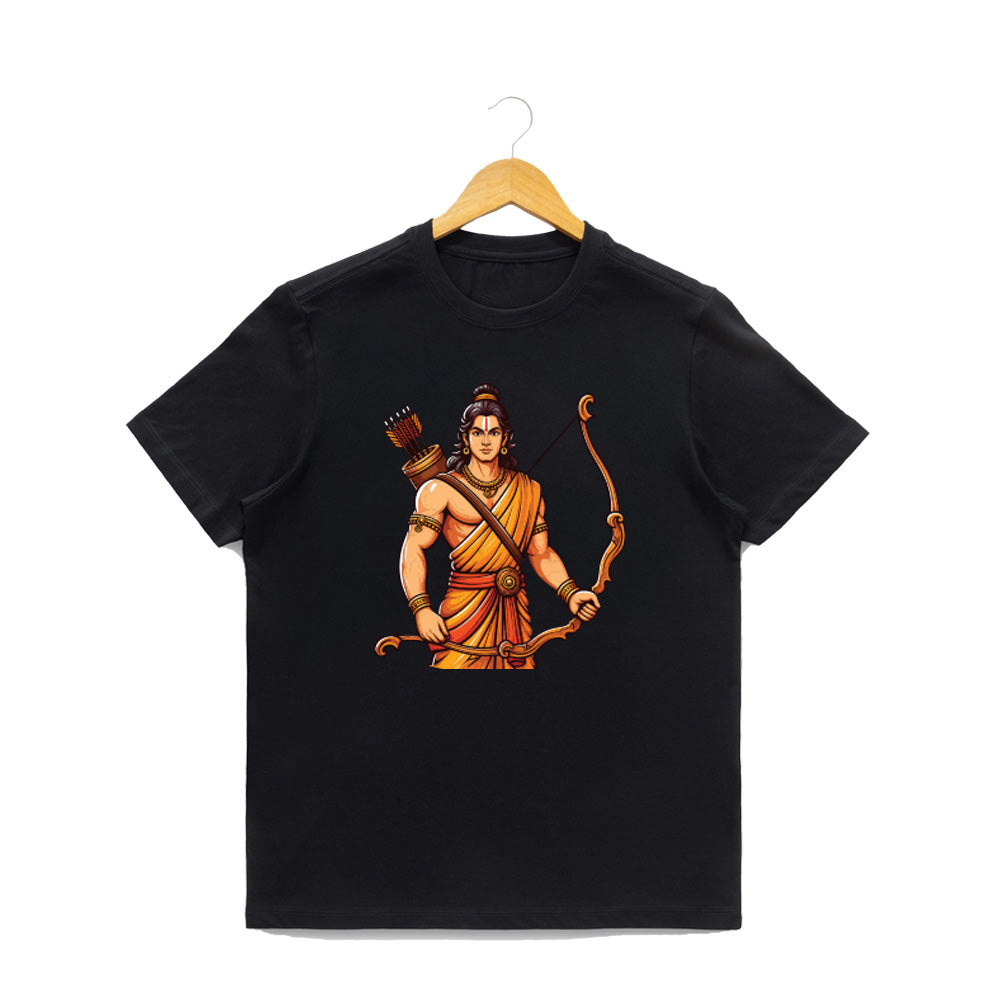 Men’s Graphic Print Round Neck T-Shirt- Jai Shree Ram (170 GSM single jersey)
