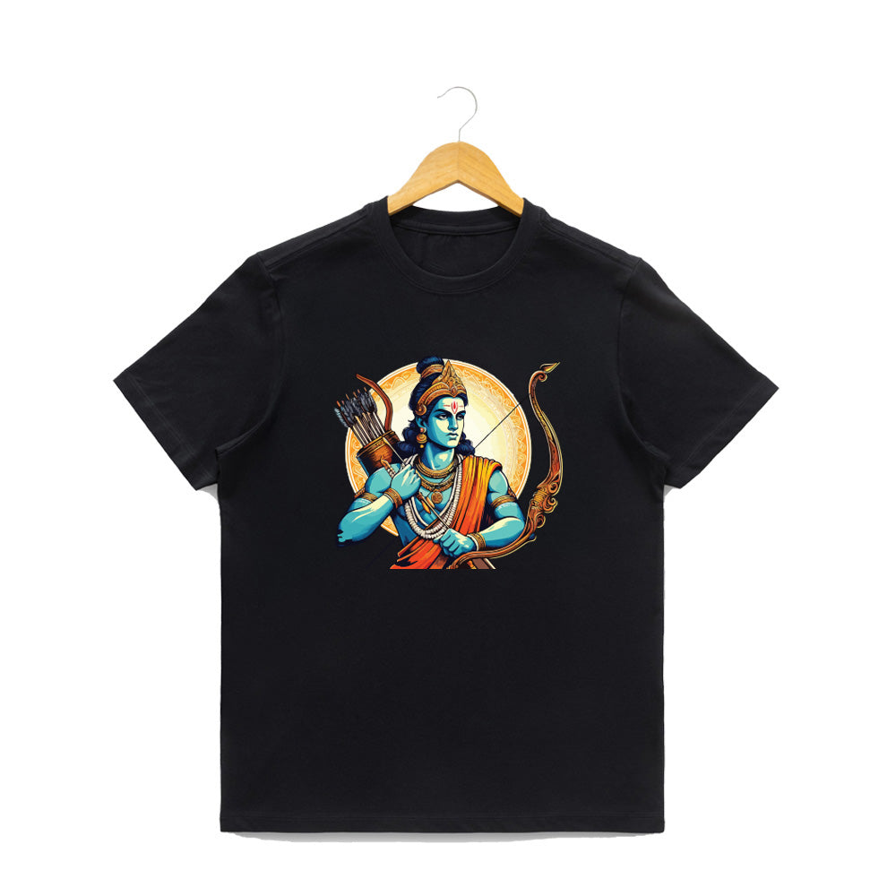 Men’s Graphic Print Round Neck T-Shirt- Jai Shree Ram (170 GSM single jersey)