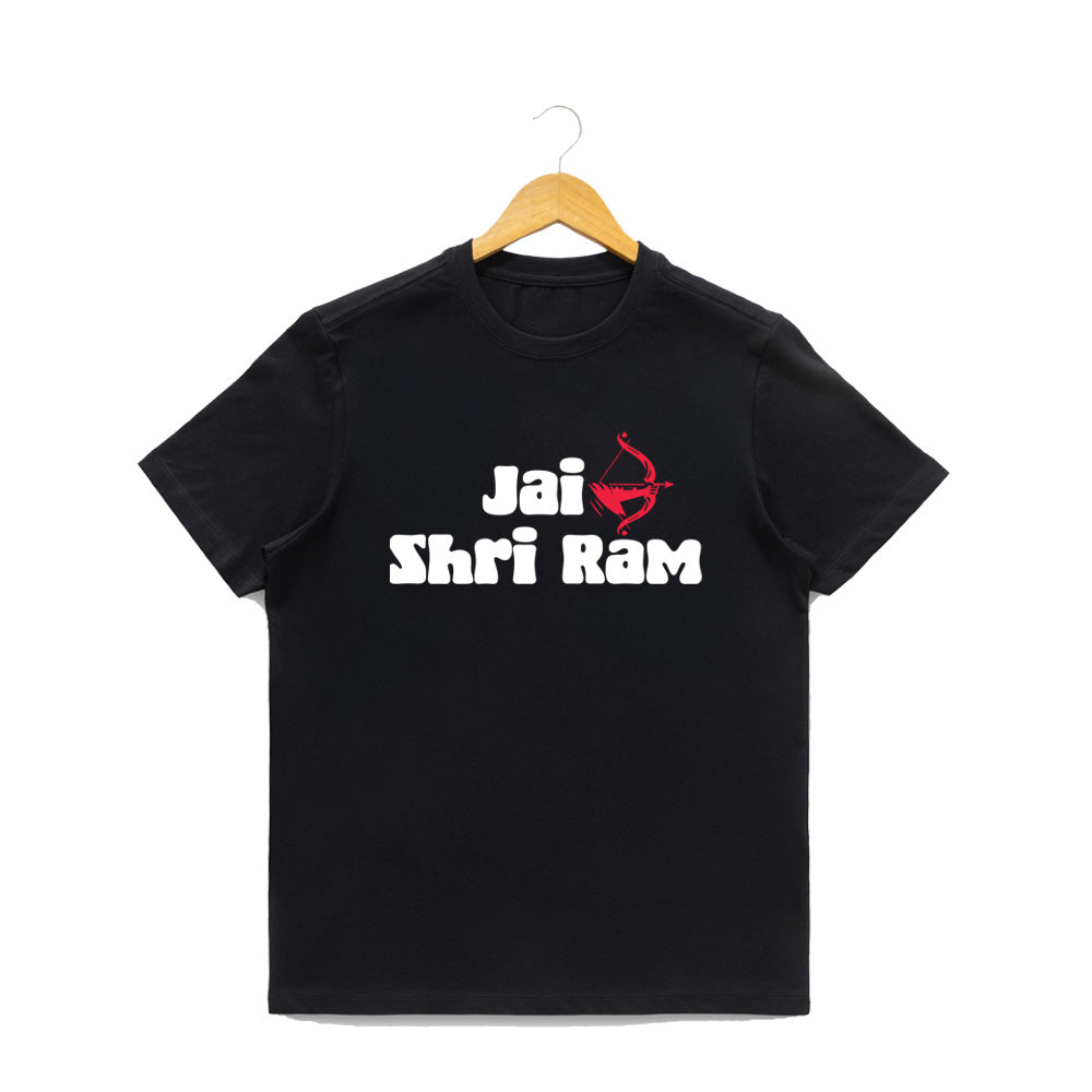 Women’s Graphic Print Round Neck T-Shirt- Jai Shree Ram (170 GSM single jersey)
