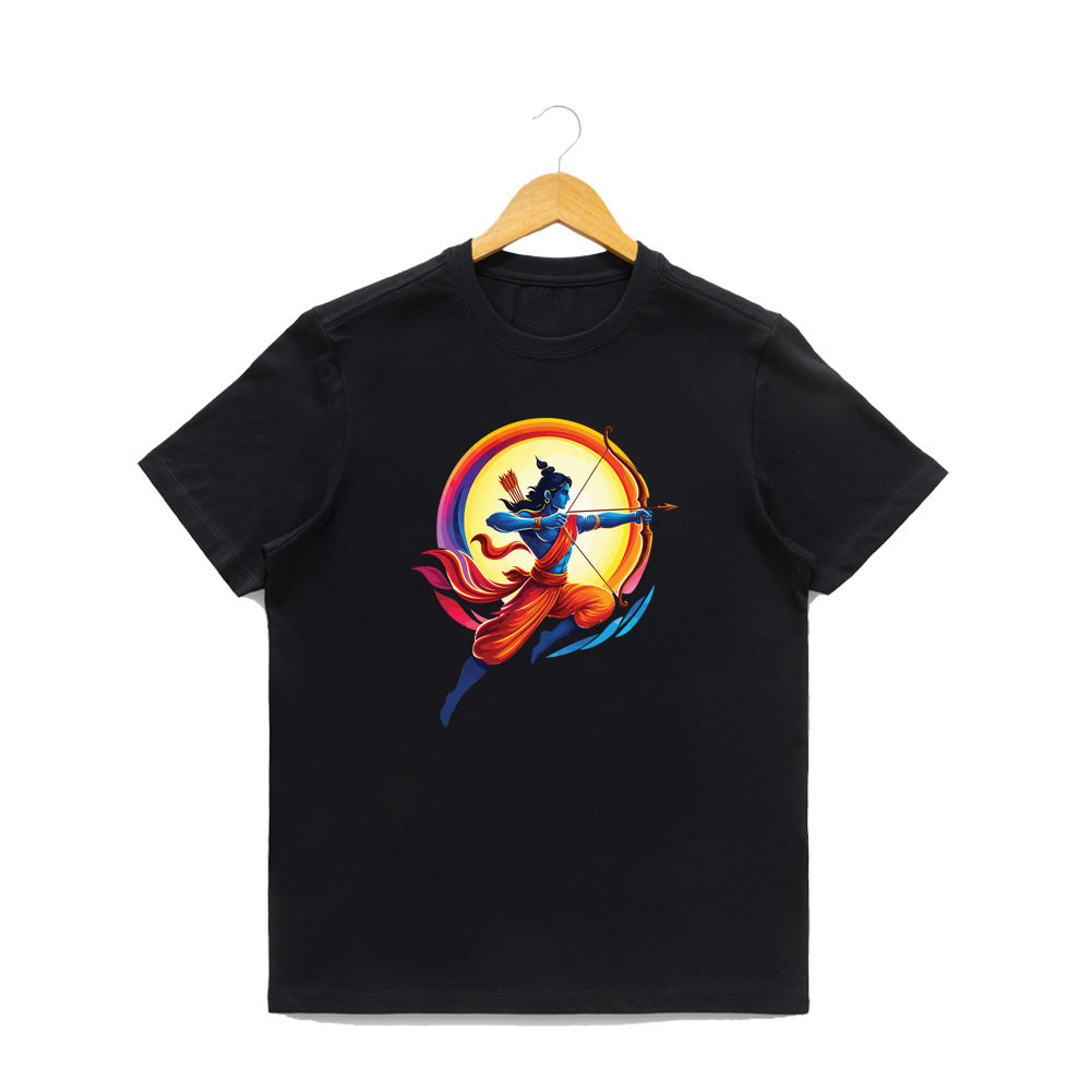 Women’s Graphic Print Round Neck T-Shirt- Jai Shree Ram (170 GSM single jersey)