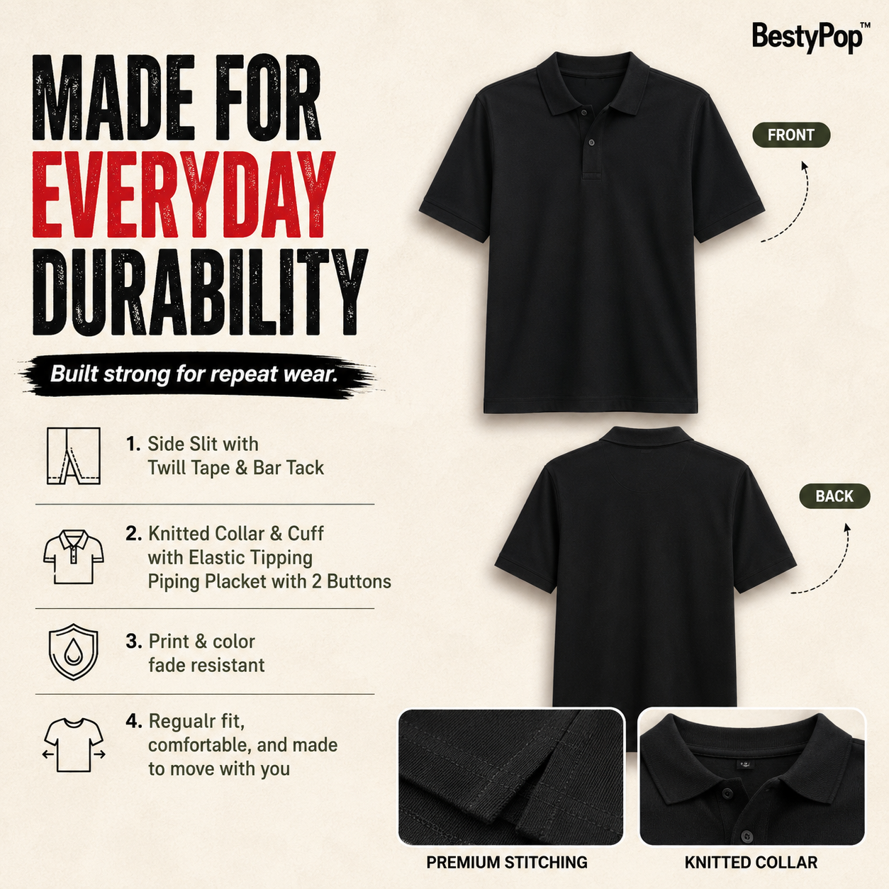 Men’s Plain Polo T-Shirt