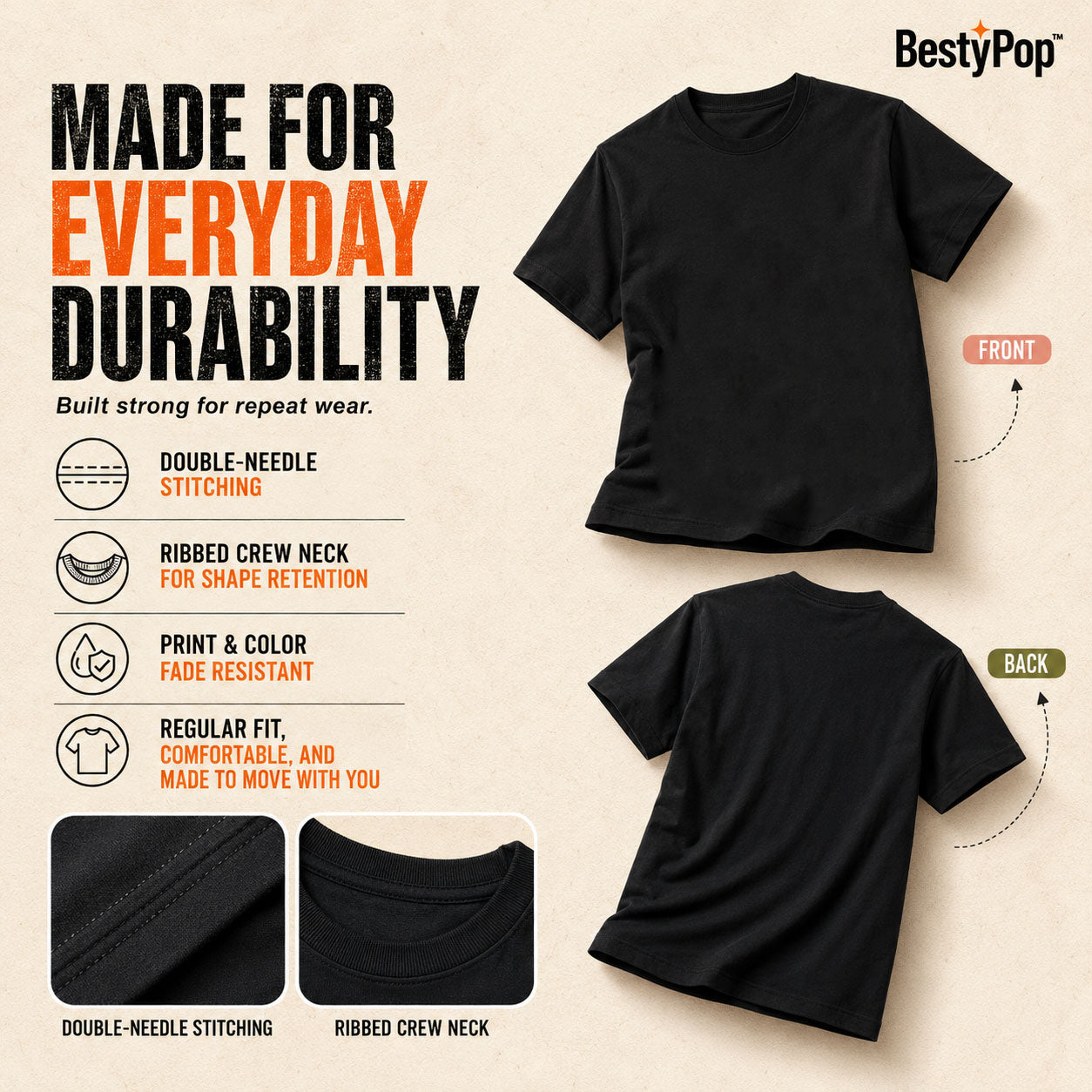 Adventure Family Matching Round Neck T-Shirt for Dad – Dad Adventure Club- (170 GSM) single jersey