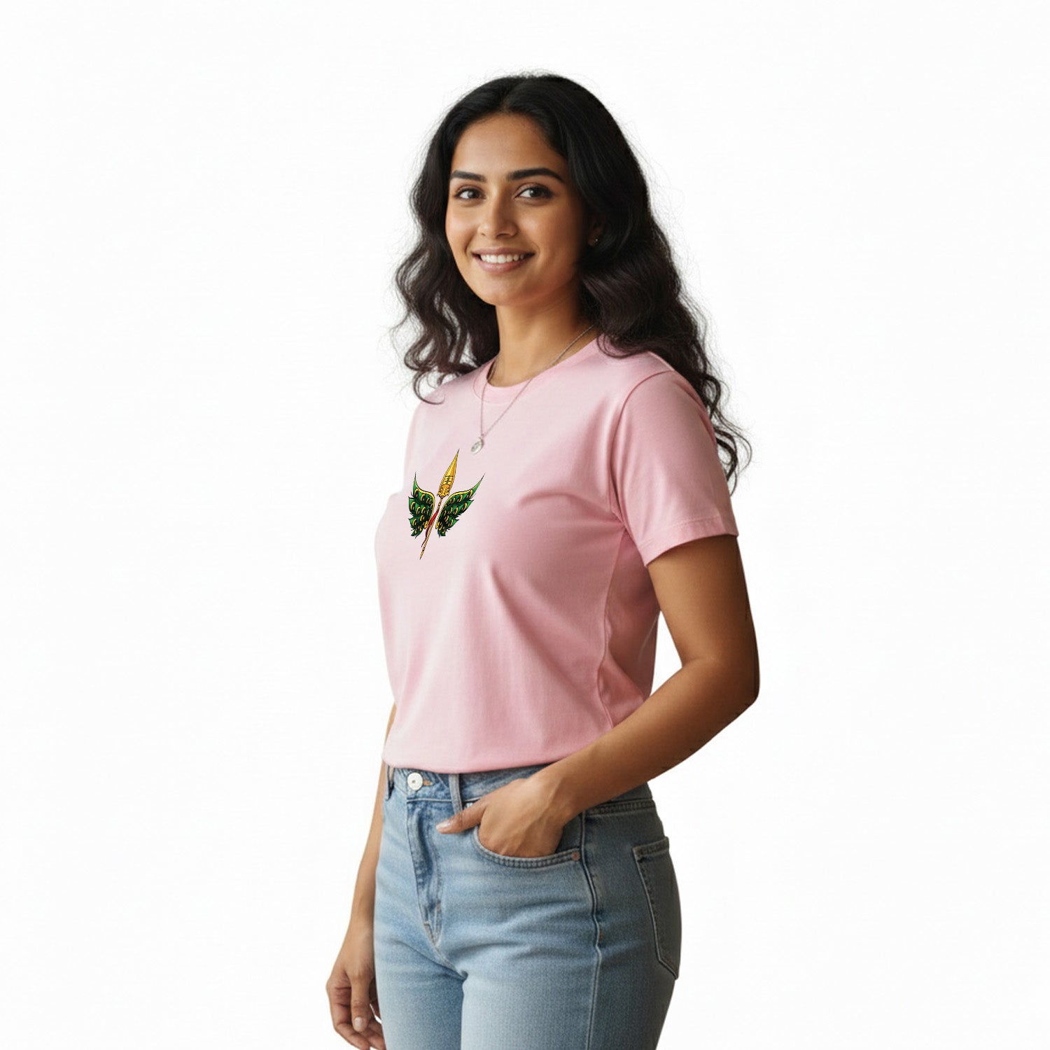 Women’s Graphic Print Round Neck T-Shirt- Murugan (170 GSM single jersey)