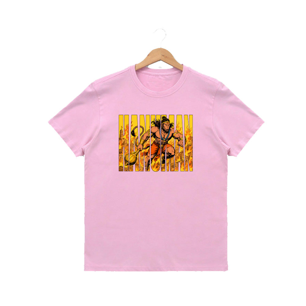 Women’s Graphic Print Round Neck T-Shirt- Hanuman(170 GSM single jersey)