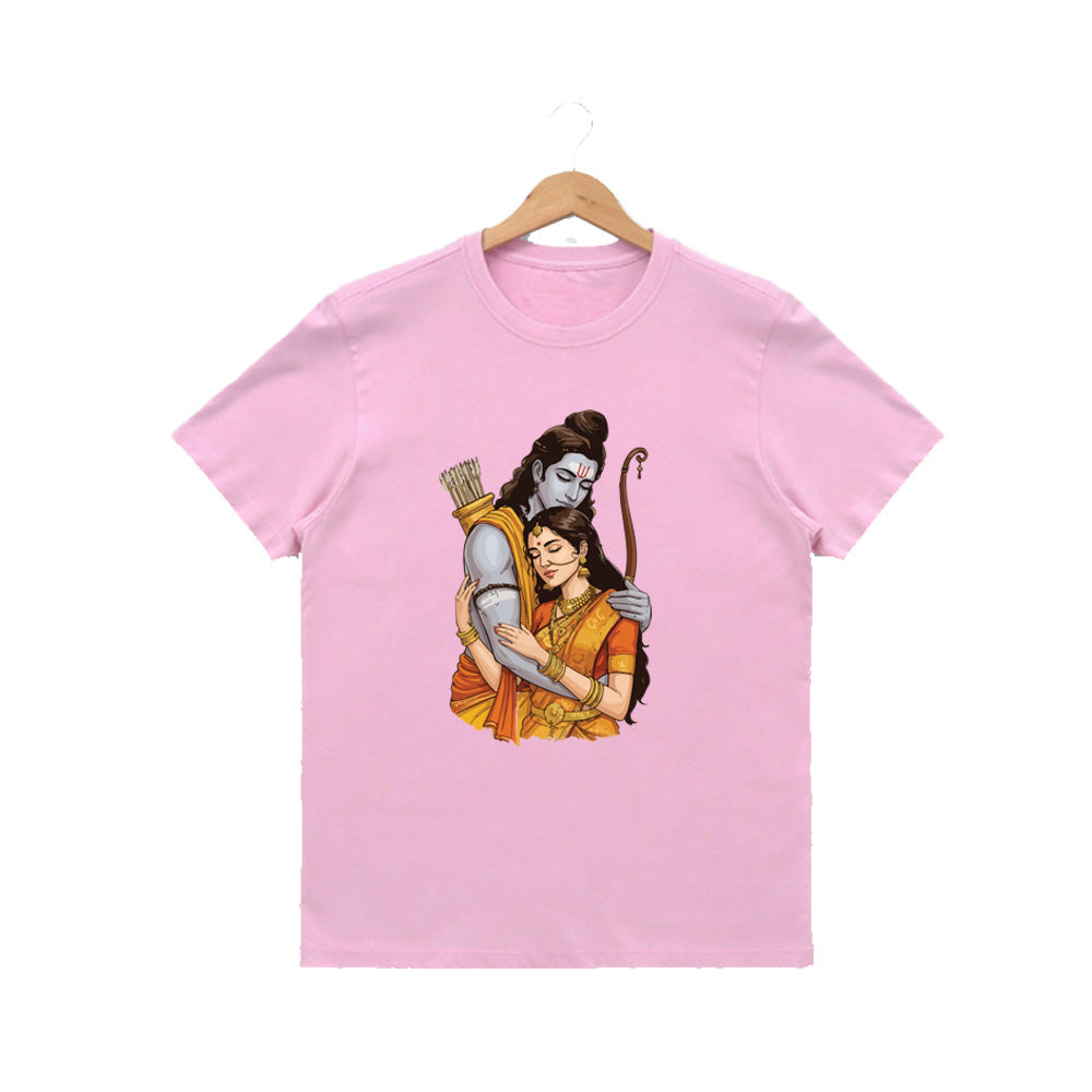 Women’s Graphic Print Round Neck T-Shirt- Jai Shree Ram (170 GSM single jersey)