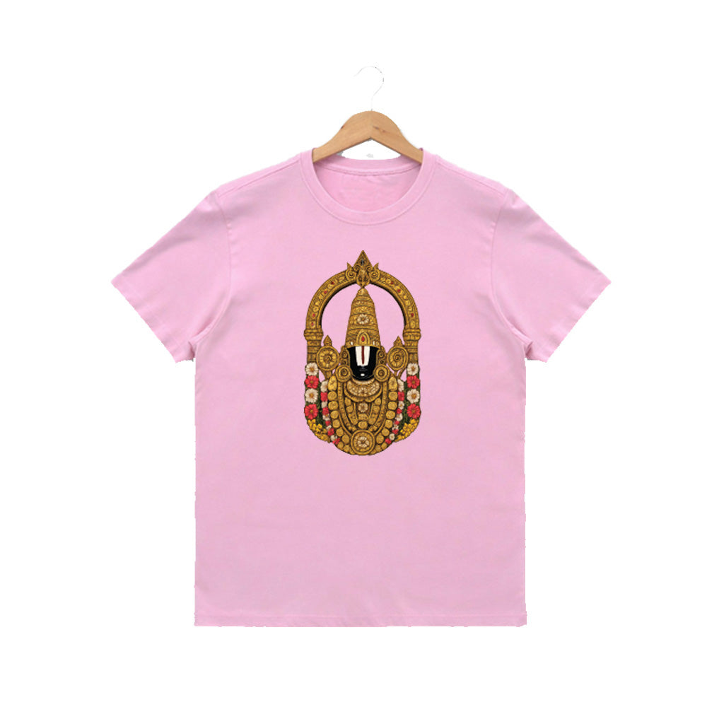Women’s Graphic Print Round Neck T-Shirt-Thirupathi Balaji (170 GSM single jersey)