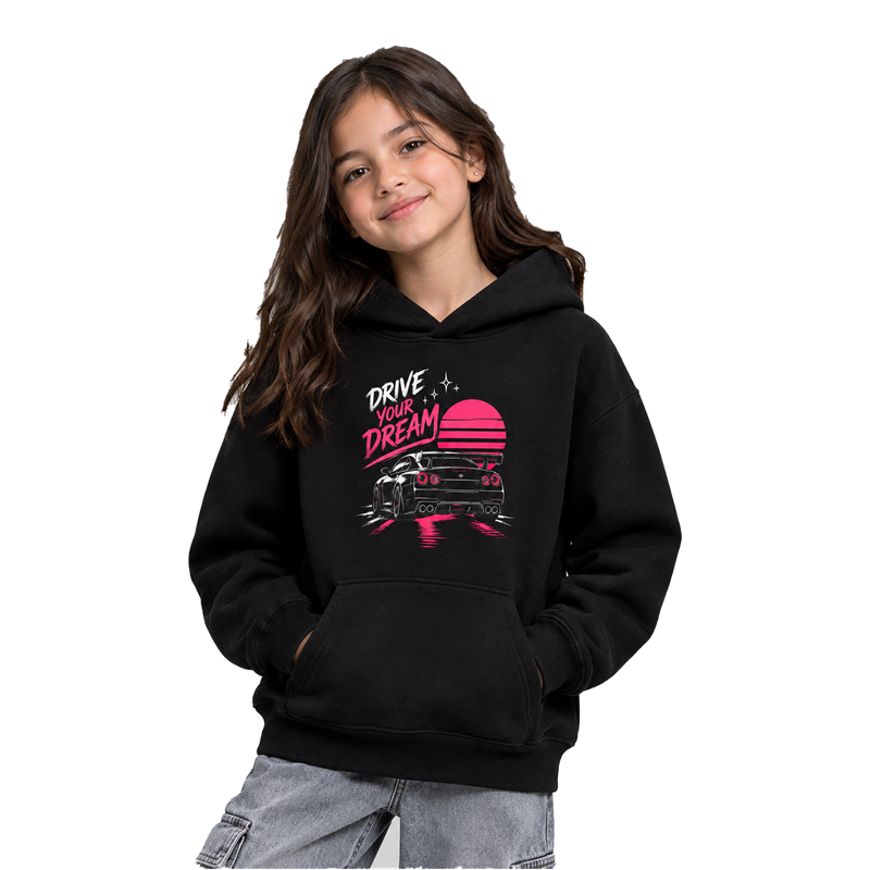 Girl’s Hoodie - Drive your dream (320 GSM)