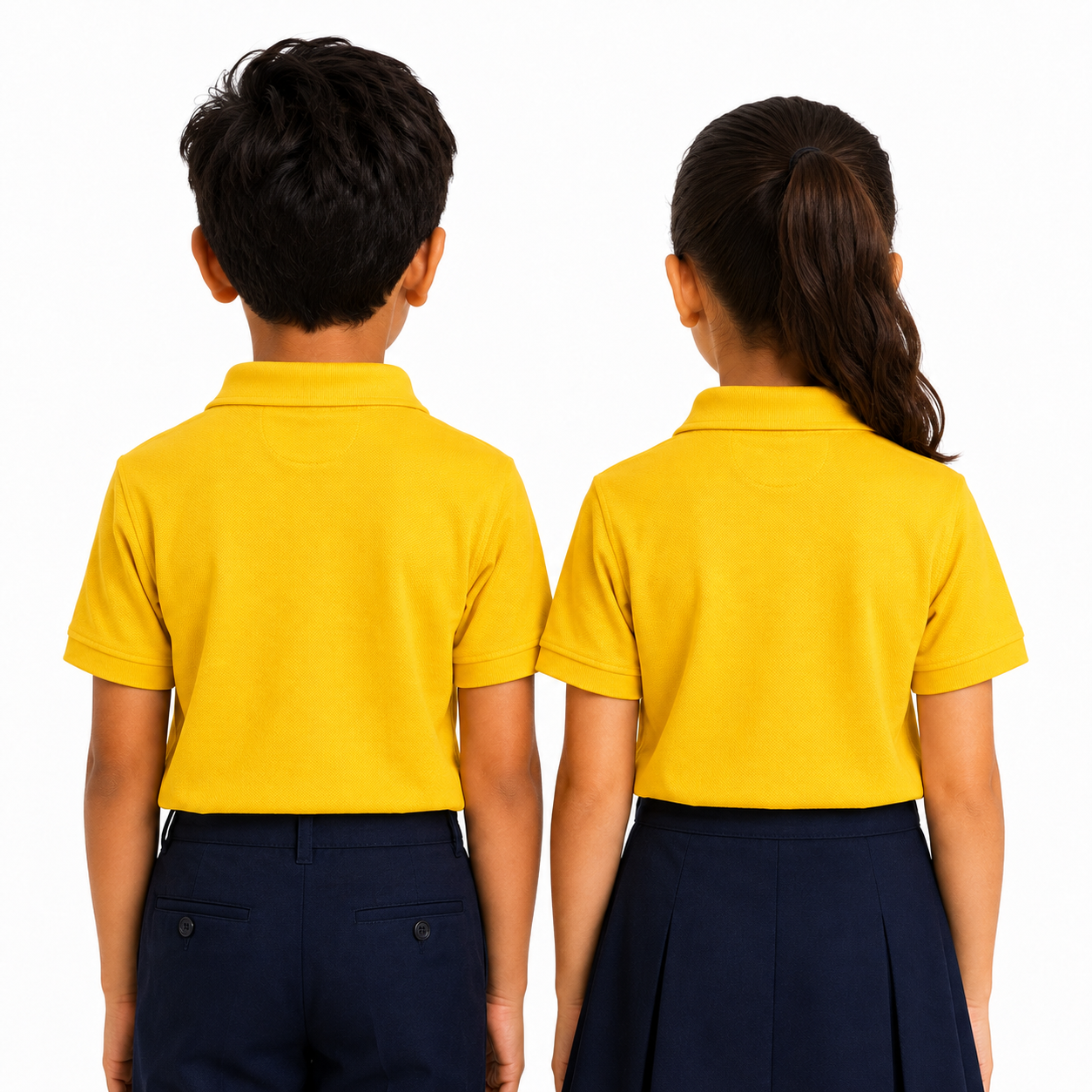 Demo Listing - Kid's unisex Polo House Colours School Uniform T-Shirt - 200GSM Mars Pique fabric (100% Micro Polyester) - Style Code: 1025