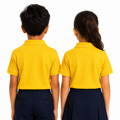 Demo Listing - Kid's unisex Polo House Colours School Uniform T-Shirt - 200GSM Mars Pique fabric (100% Micro Polyester) - Style Code: 1025