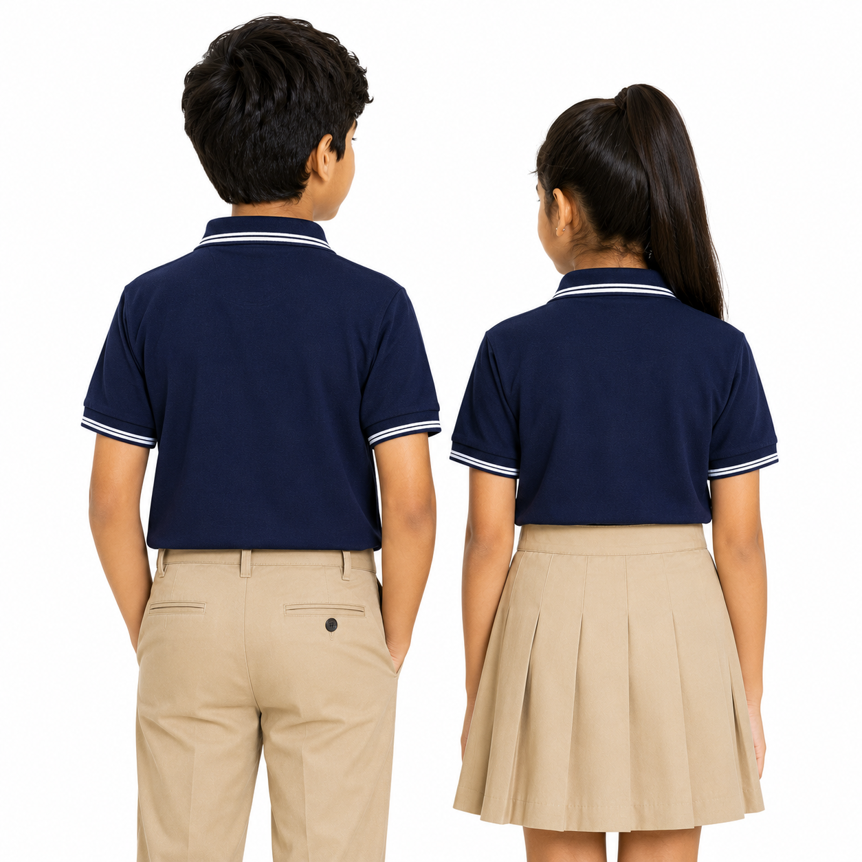 Demo Listing - Kid's unisex Polo Plain School Uniform T-Shirt - 200GSM Mars Pique fabric (100% Micro Polyester) - Style Code: 1025