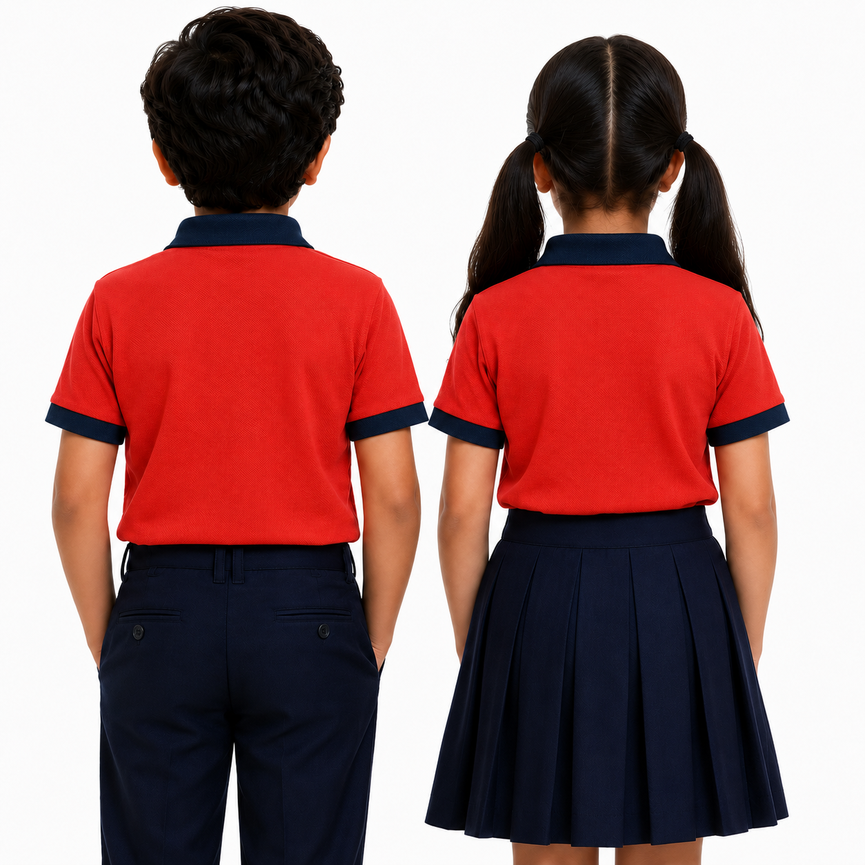 Demo Listing - Kid's Unisex Polo Plain School Uniform T-Shirt - 230GSM Nirmal Knit pique(100 % Micro polyester - Style Code: 1026