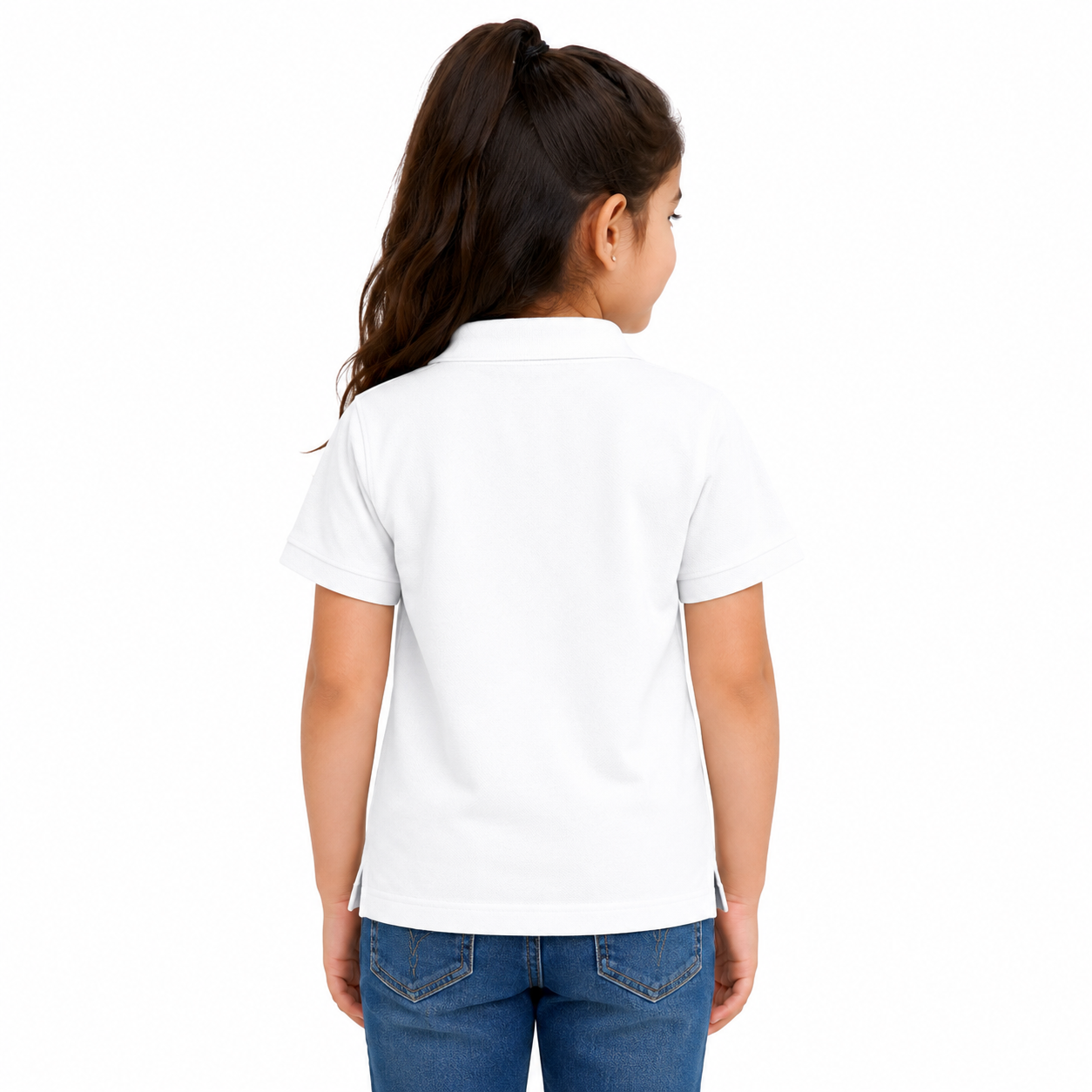 Girl’s Plain Polo T-Shirt - 250 GSM (100% premium compact cotton pique)