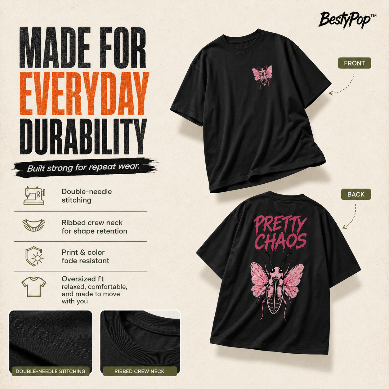 Women’s Oversized T-Shirt - Pretty Chaos