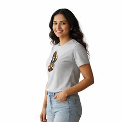 Women’s Graphic Print Round Neck T-Shirt- Hanuman(170 GSM single jersey)