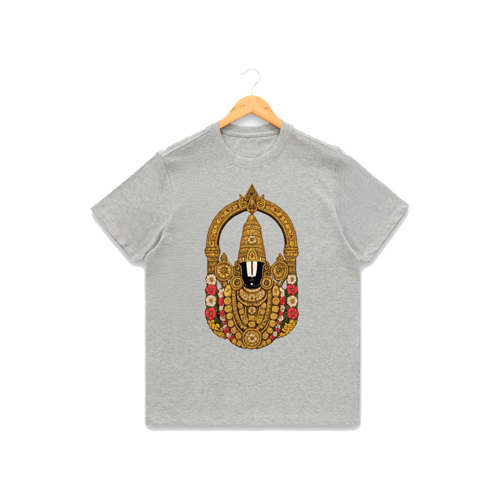 Men’s Graphic Print Round Neck T-Shirt-Tirupathi Balaji (170 GSM single jersey)