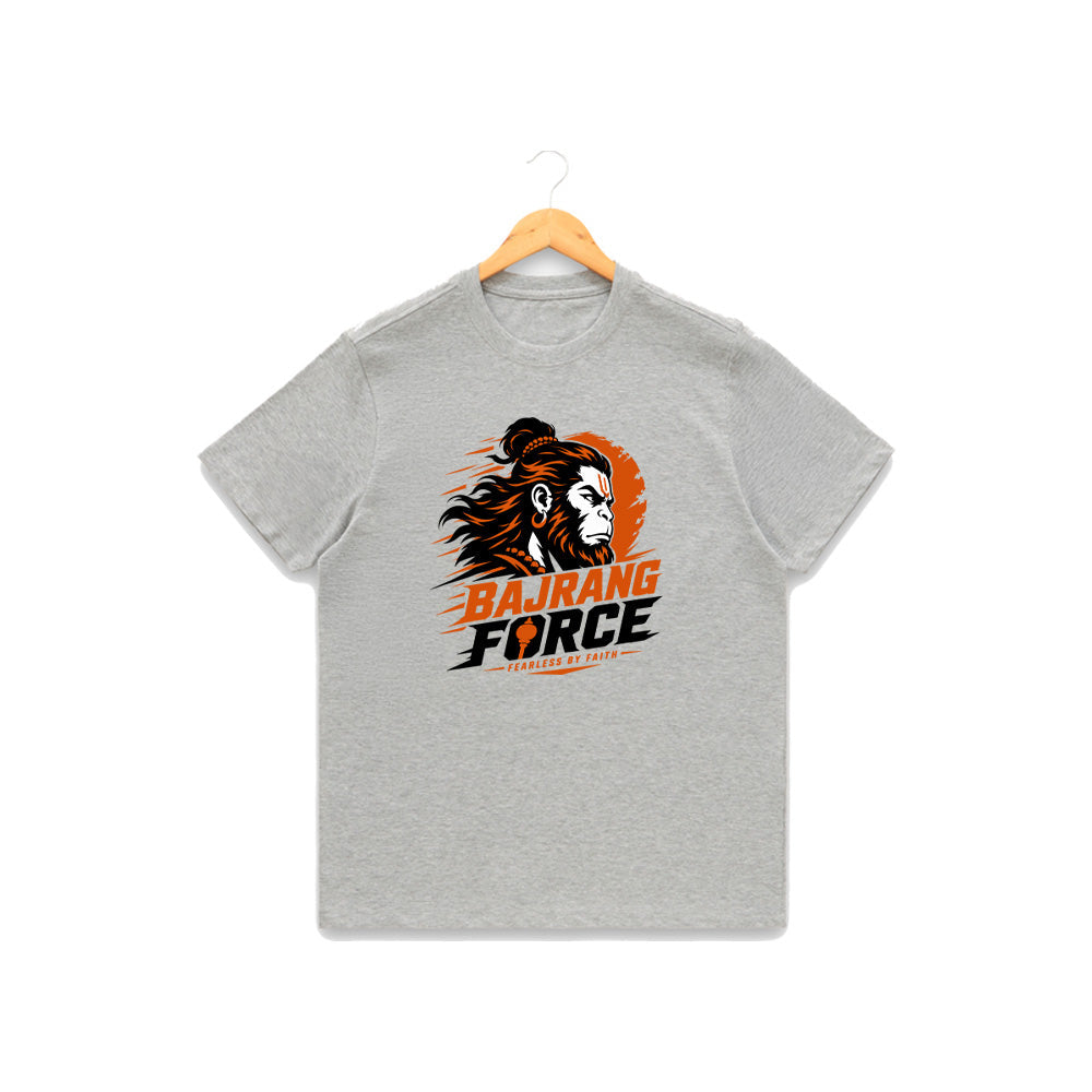 Men’s Graphic Print Round Neck T-Shirt- Hanuman (170 GSM single jersey)