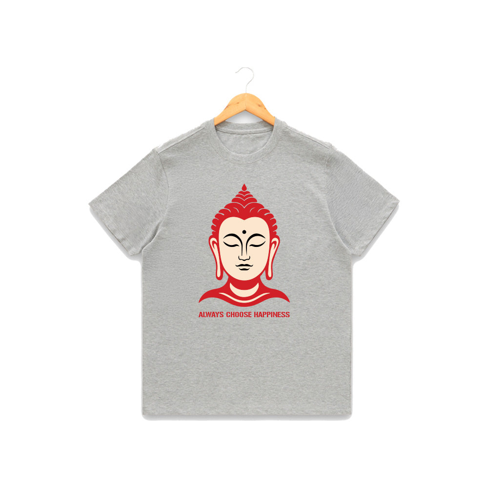 Women’s Graphic Print Round Neck T-Shirt- Buddha (170 GSM single jersey)