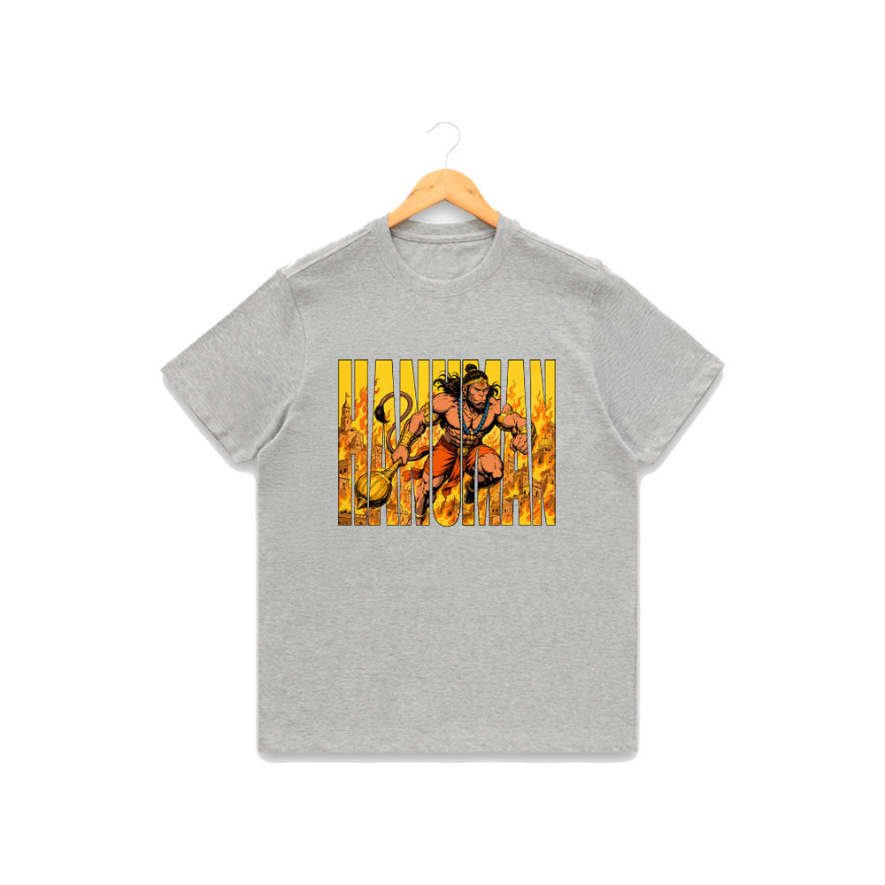 Women’s Graphic Print Round Neck T-Shirt- Hanuman(170 GSM single jersey)