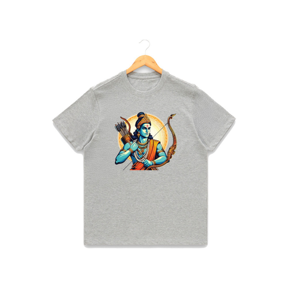 Men’s Graphic Print Round Neck T-Shirt- Jai Shree Ram (170 GSM single jersey)