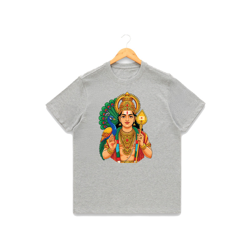 Women’s Graphic Print Round Neck T-Shirt- Murugan (170 GSM single jersey)