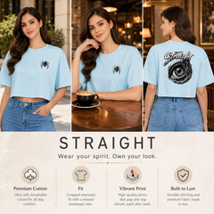 Women’s Oversized Half Sleeve Crop Top - 220 GSM