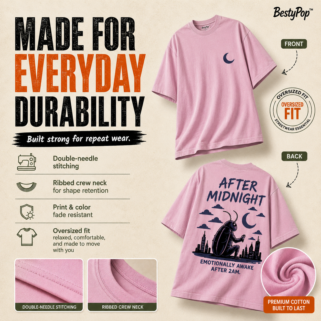 Women’s Oversized T-Shirt - After Midnight