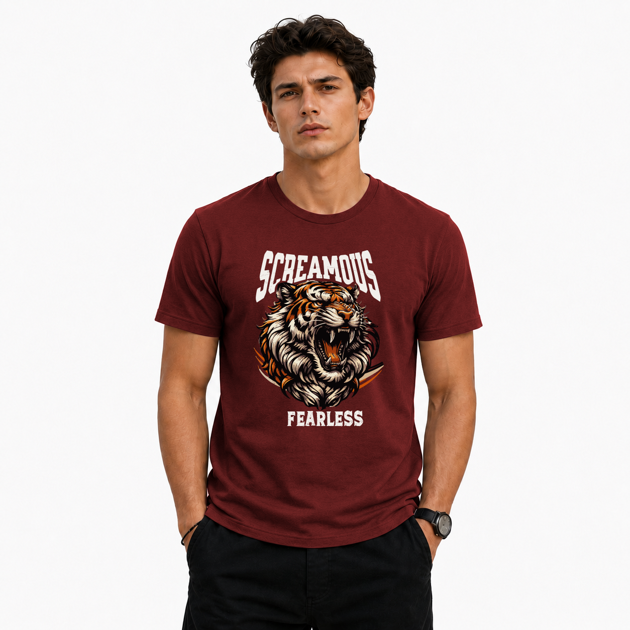 Men's Crew Neck t-shirt - Fearless (170 GSM single jersey)