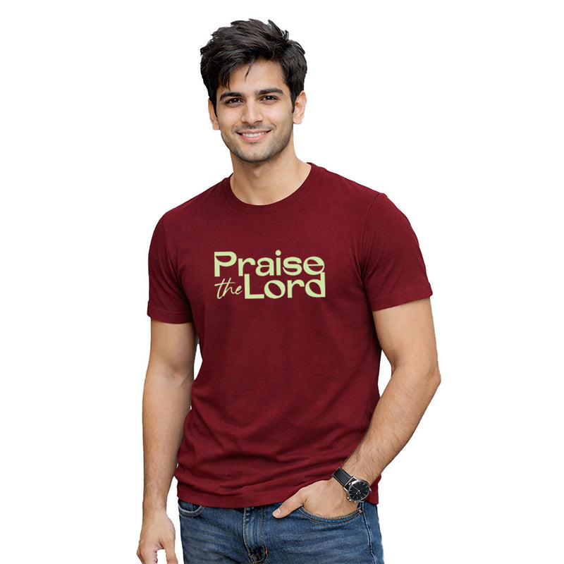Men’s Graphic Print Round Neck T-Shirt-Jesus(170 GSM single jersey)