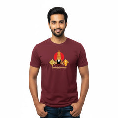 Men’s Graphic Print Round Neck T-Shirt-Tirupathi Balaji (170 GSM single jersey)