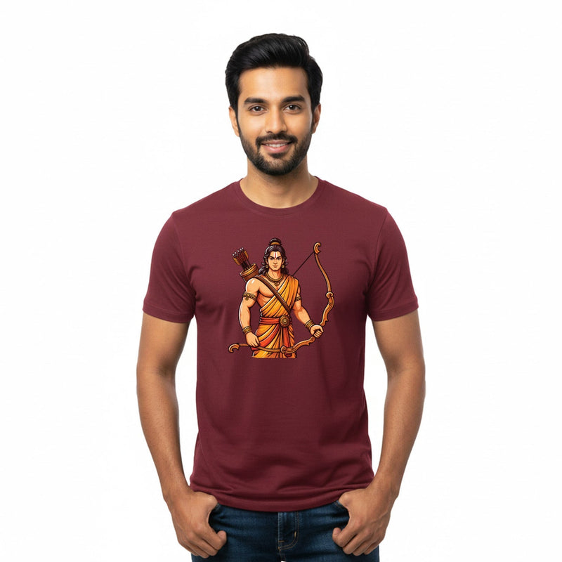 Men’s Graphic Print Round Neck T-Shirt- Jai Shree Ram (170 GSM single jersey)