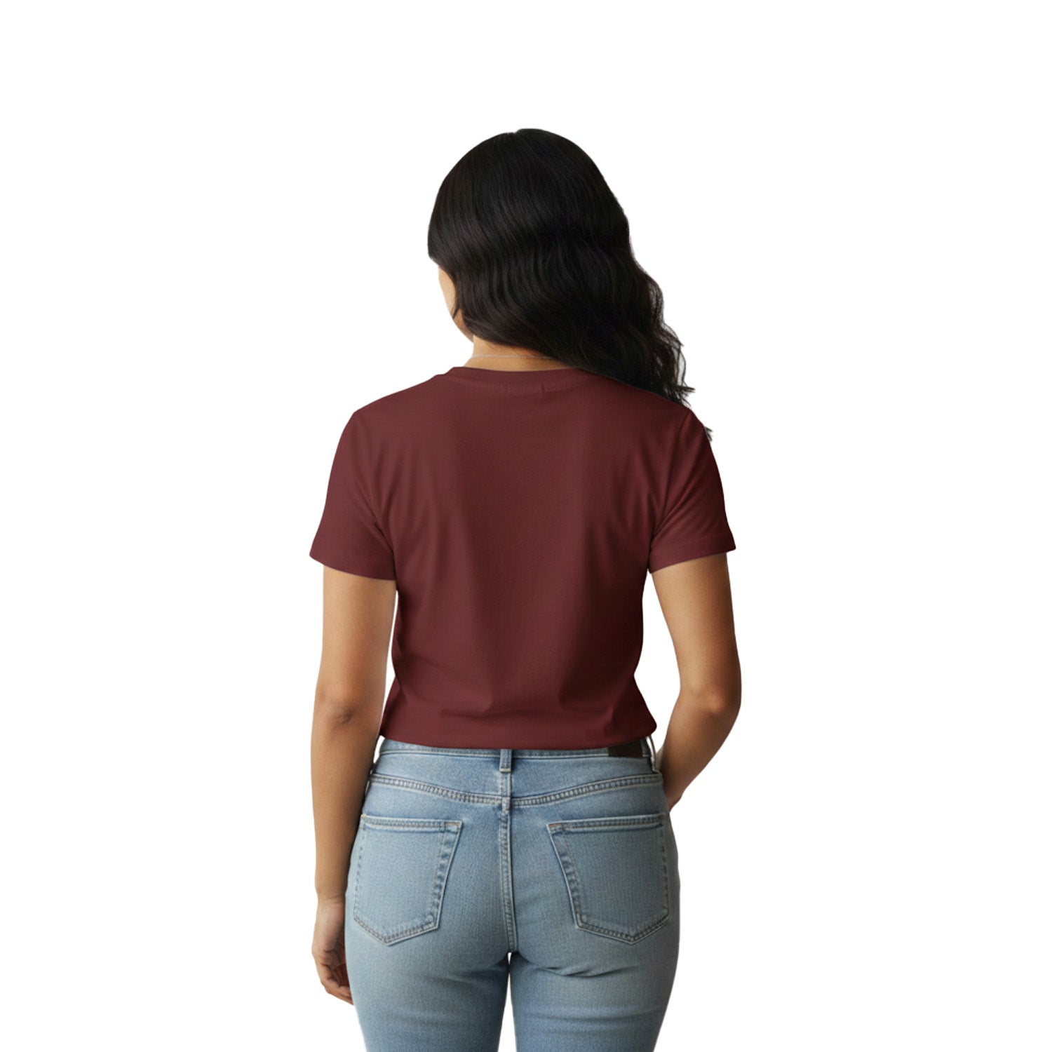 Women’s Graphic Print Round Neck T-Shirt-Jesus(170 GSM single jersey)