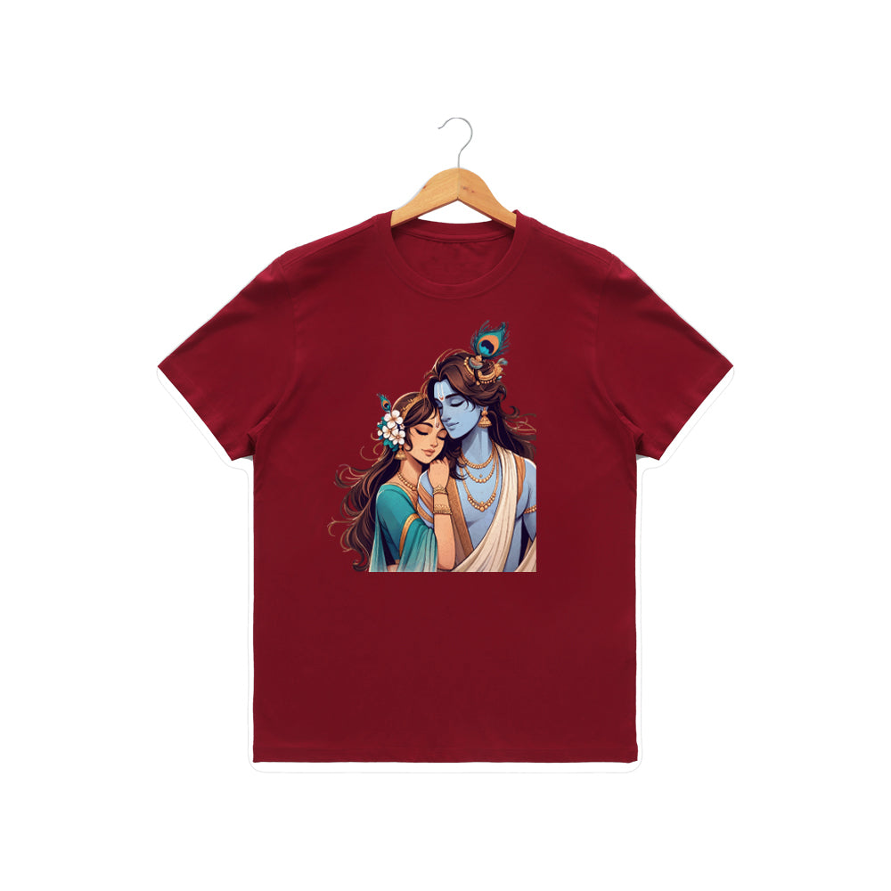 Women’s Graphic Print Round Neck T-Shirt- Krishna (170 GSM single jersey