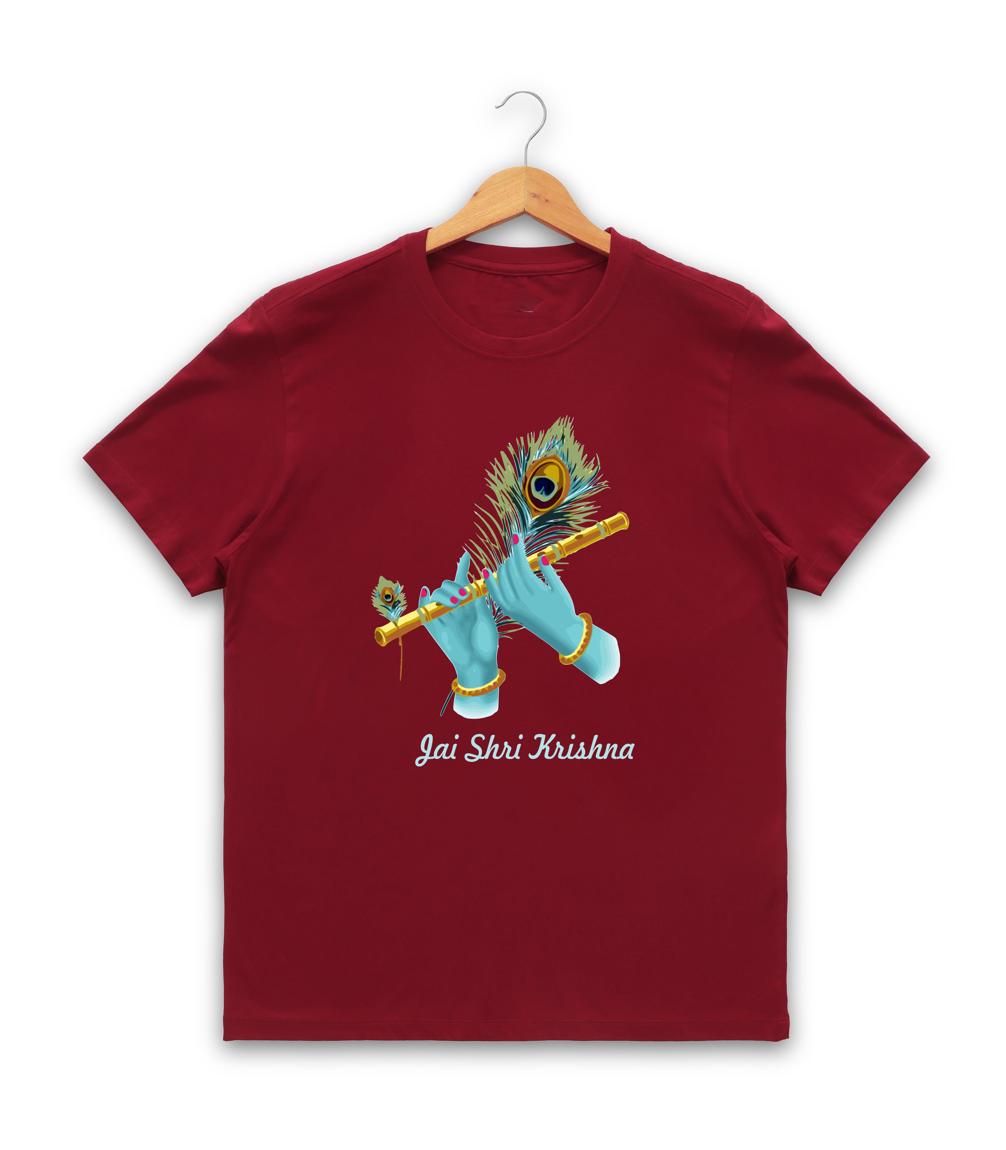 Women’s Graphic Print Round Neck T-Shirt- Krishna (170 GSM single jersey)