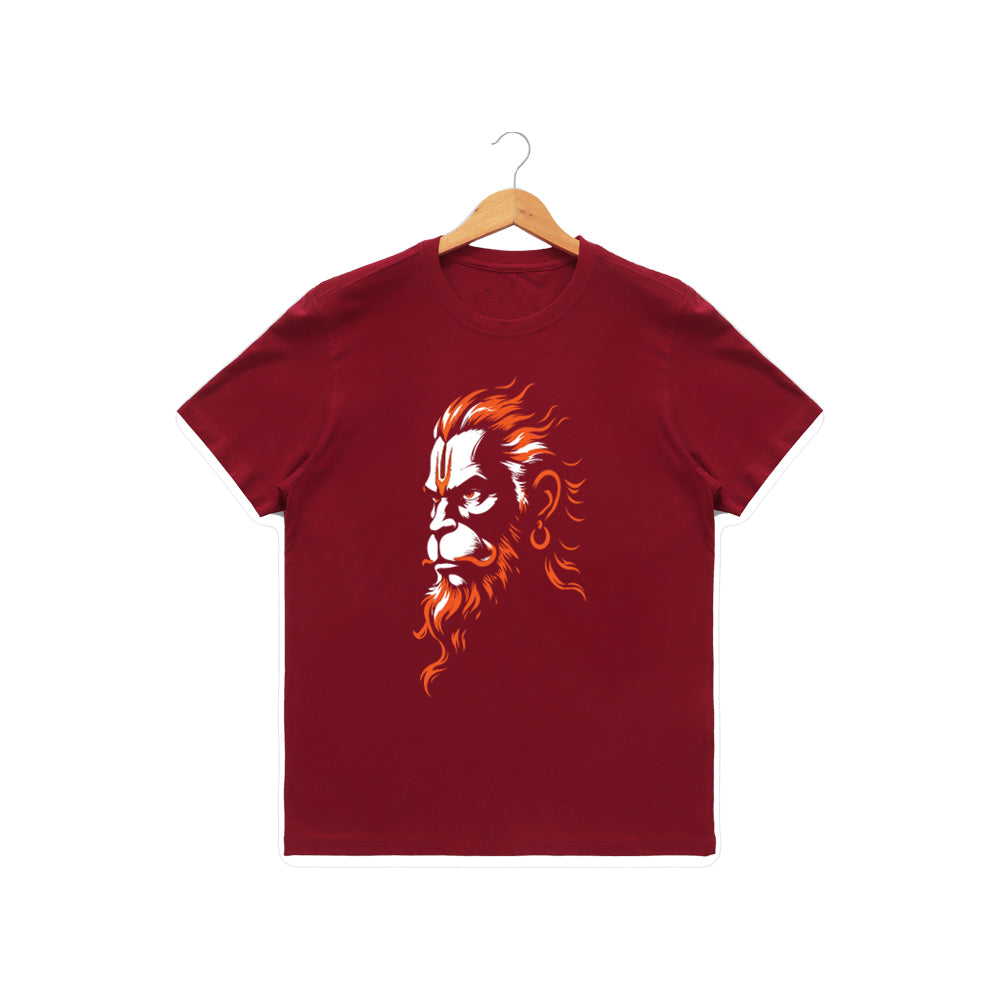 Women’s Graphic Print Round Neck T-Shirt- Hanuman(170 GSM single jersey)