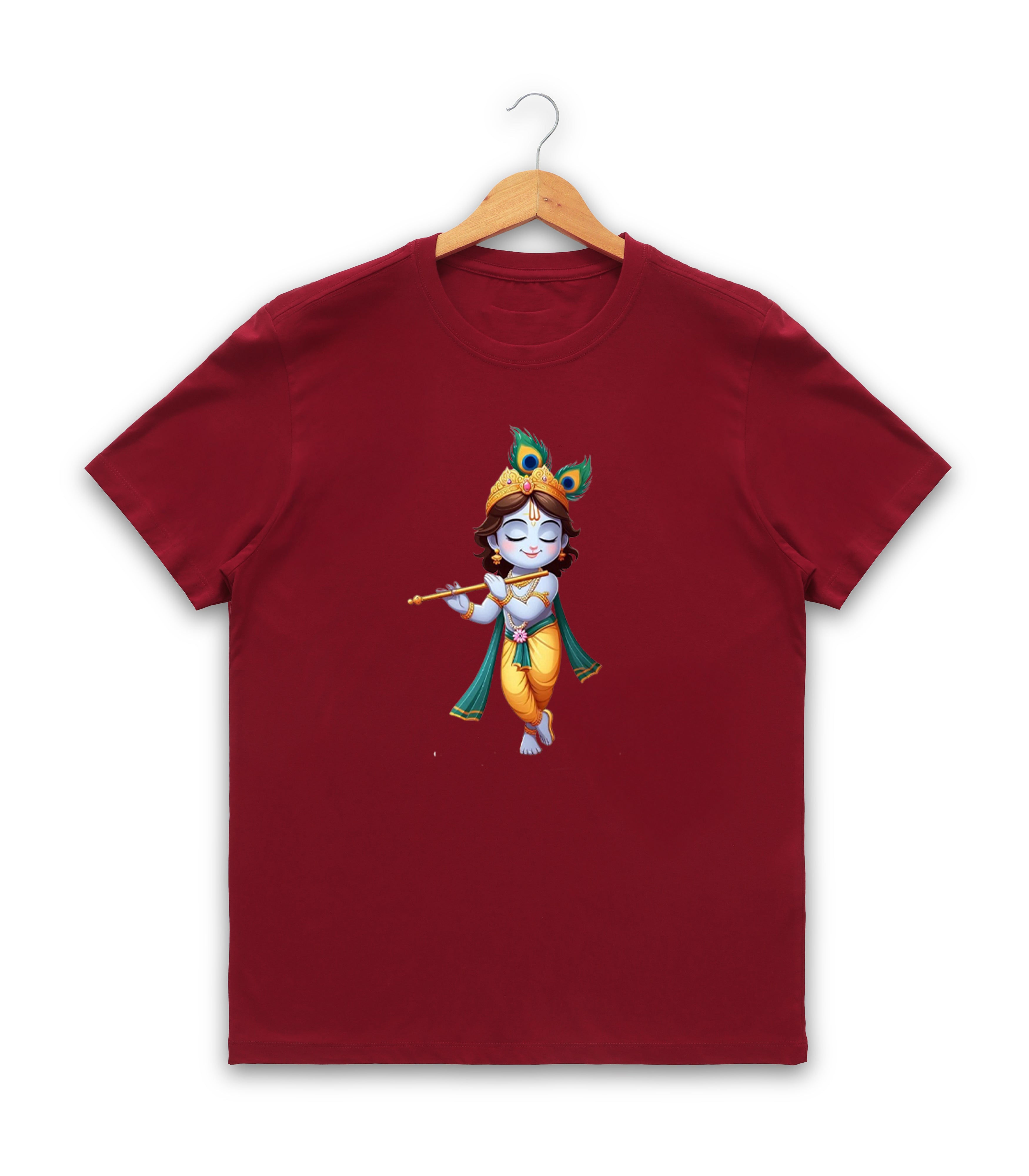 Women’s Graphic Print Round Neck T-Shirt- Krishna (170 GSM single jersey)