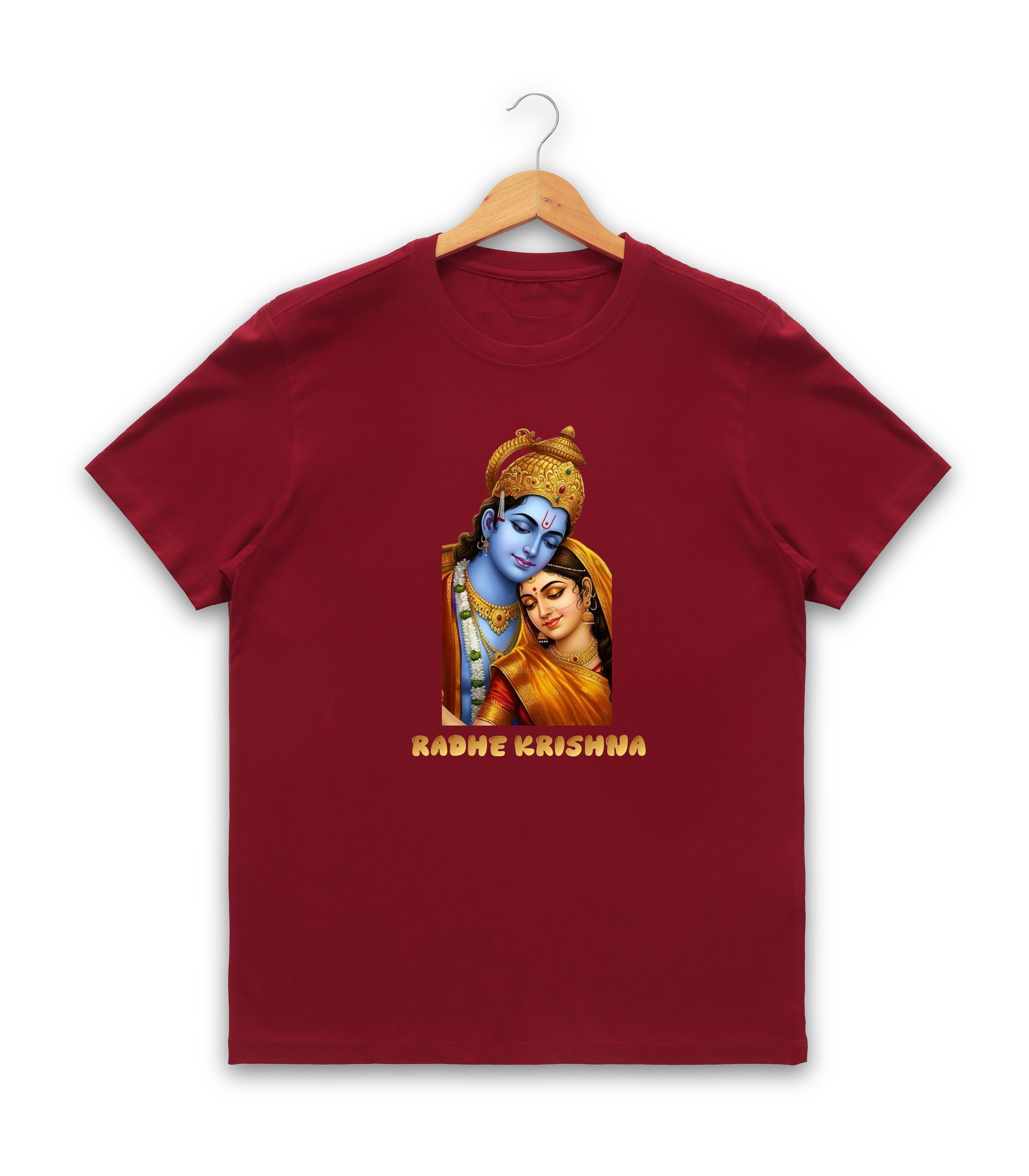 Women’s Graphic Print Round Neck T-Shirt- Krishna (170 GSM single jersey)