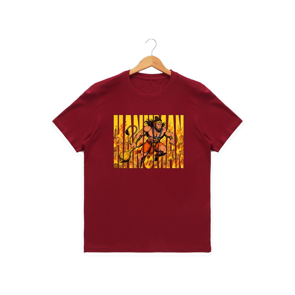 Women’s Graphic Print Round Neck T-Shirt- Hanuman(170 GSM single jersey)