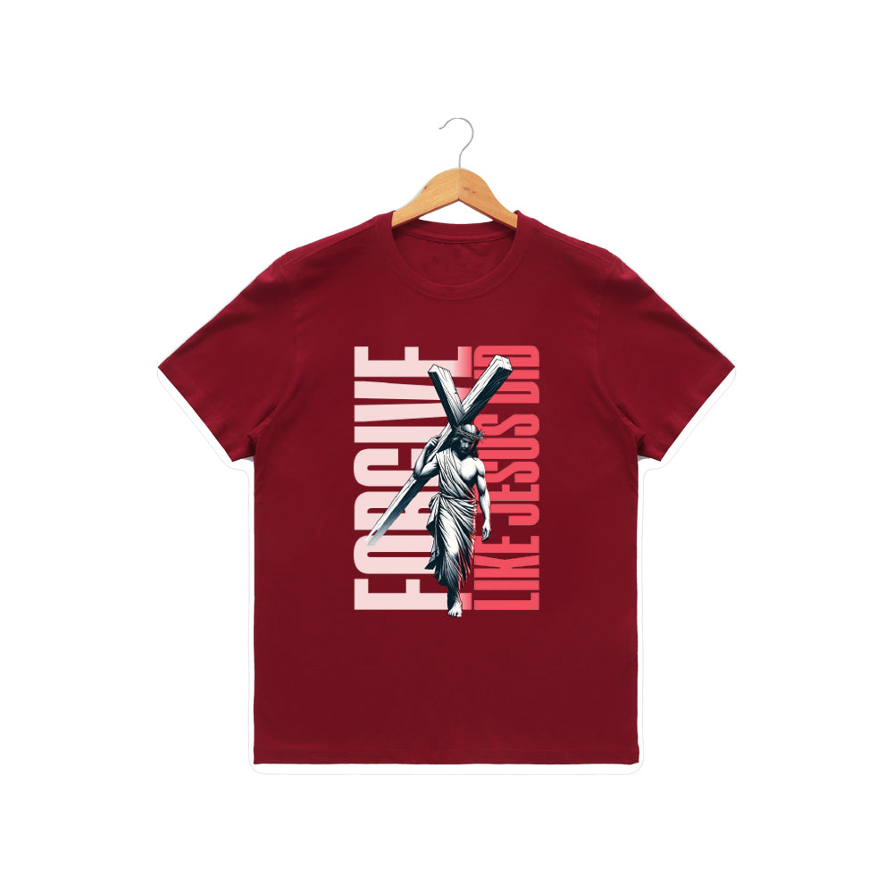 Men’s Graphic Print Round Neck T-Shirt-Jesus(170 GSM single jersey)