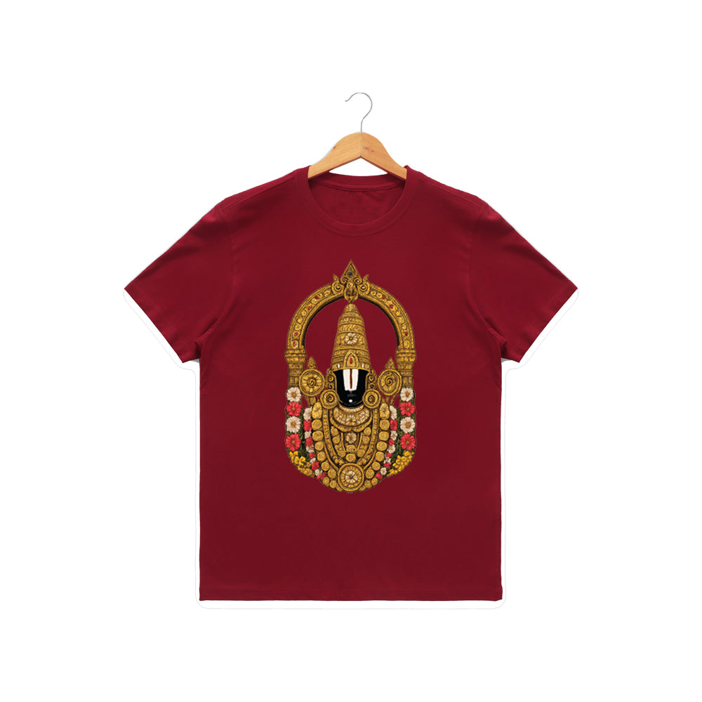 Men’s Graphic Print Round Neck T-Shirt-Tirupathi Balaji (170 GSM single jersey)