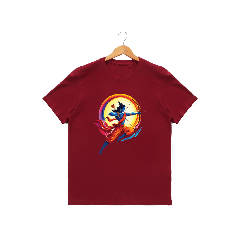 Men’s Graphic Print Round Neck T-Shirt- Jai Shree Ram (170 GSM single jersey)