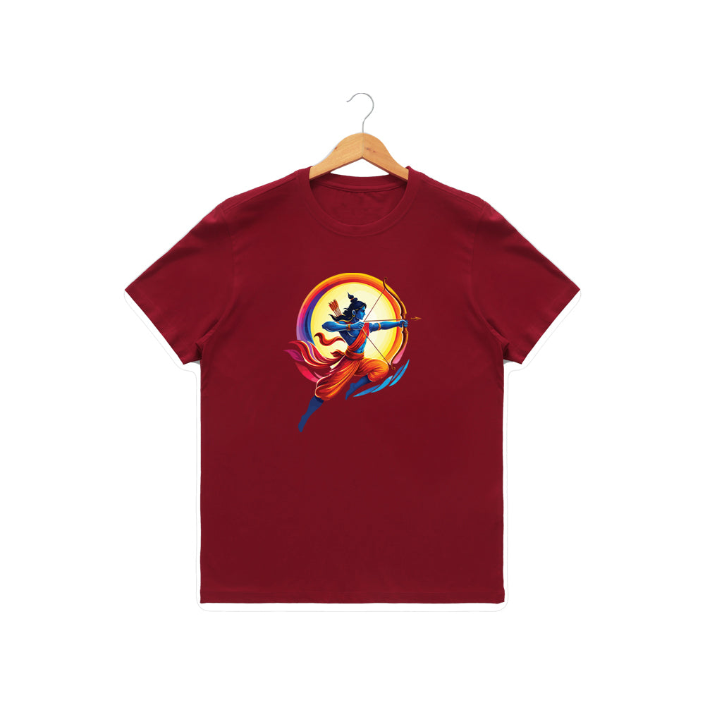 Women’s Graphic Print Round Neck T-Shirt- Jai Shree Ram (170 GSM single jersey)