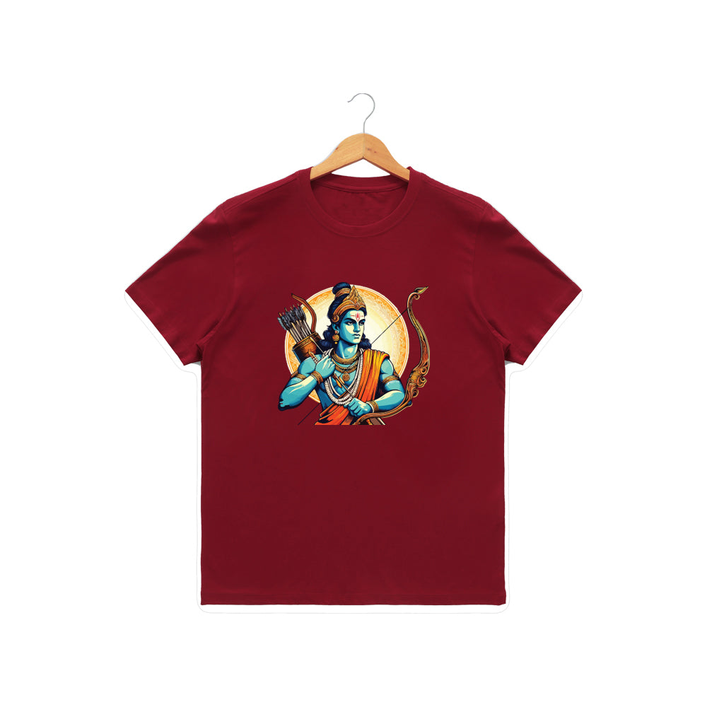 Men’s Graphic Print Round Neck T-Shirt- Jai Shree Ram (170 GSM single jersey)