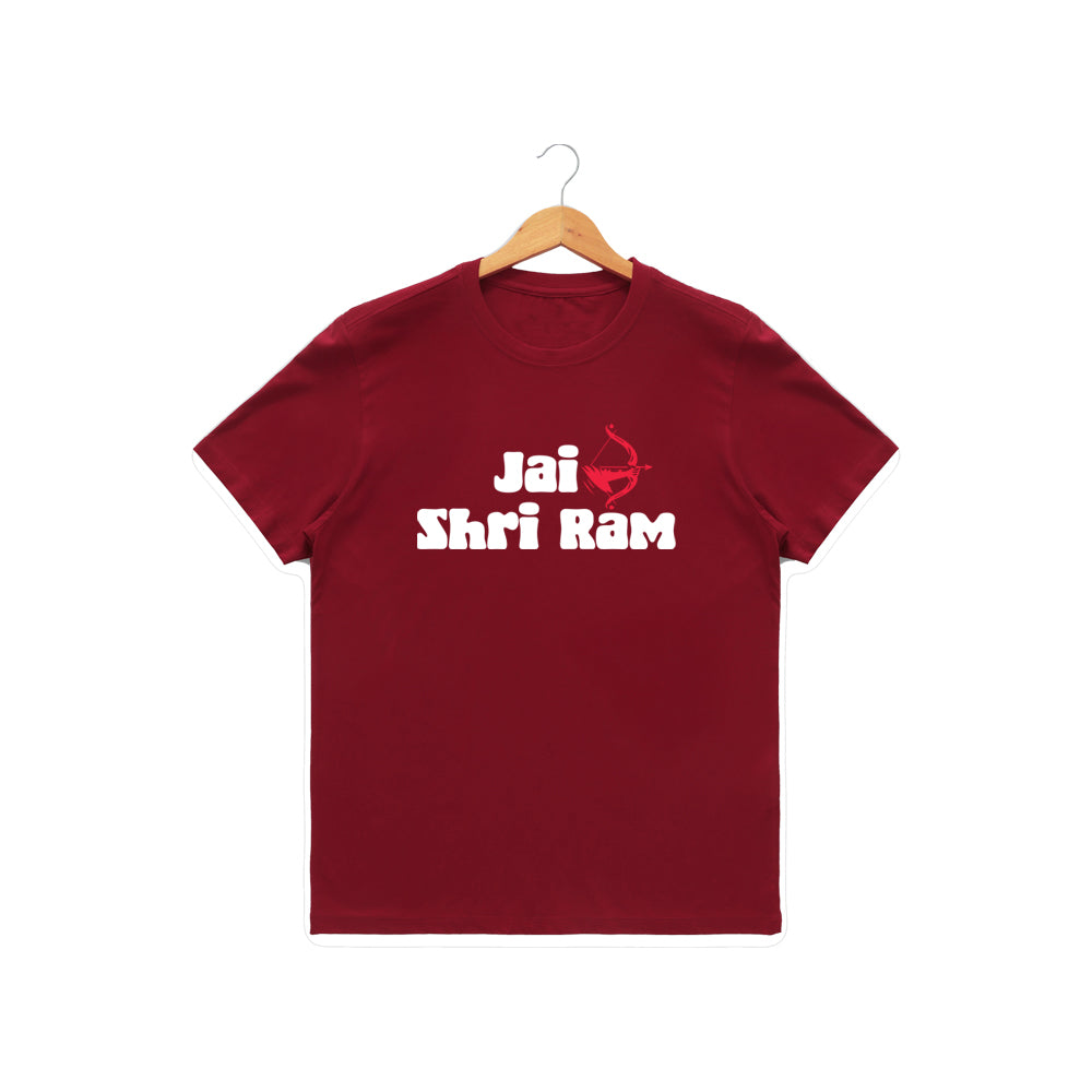 Women’s Graphic Print Round Neck T-Shirt- Jai Shree Ram (170 GSM single jersey)