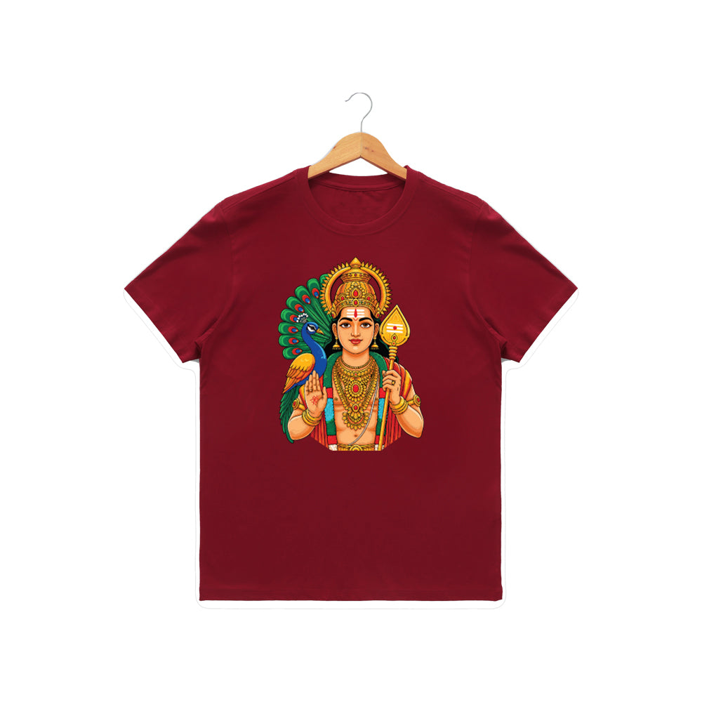 Women’s Graphic Print Round Neck T-Shirt- Murugan (170 GSM single jersey)