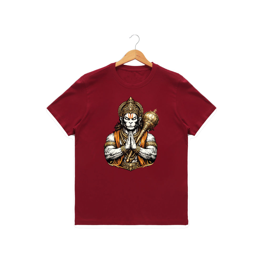 Women’s Graphic Print Round Neck T-Shirt- Hanuman(170 GSM single jersey)