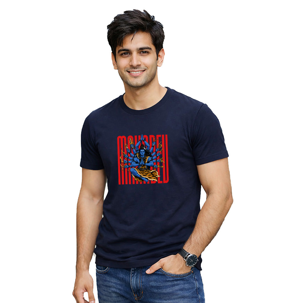 Men’s Graphic Print Round Neck T-Shirt- Shivan (170 GSM single jersey)