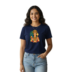 Women’s Graphic Print Round Neck T-Shirt- Murugan (170 GSM single jersey)