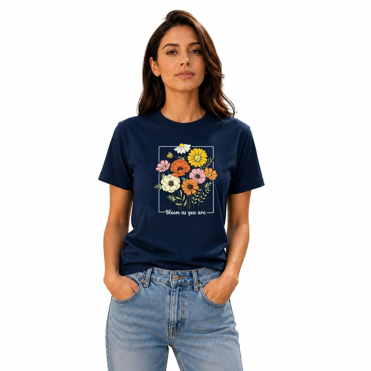 Women's Crew Neck t-shirt - Bloom as you are (170 GSM single jersey)