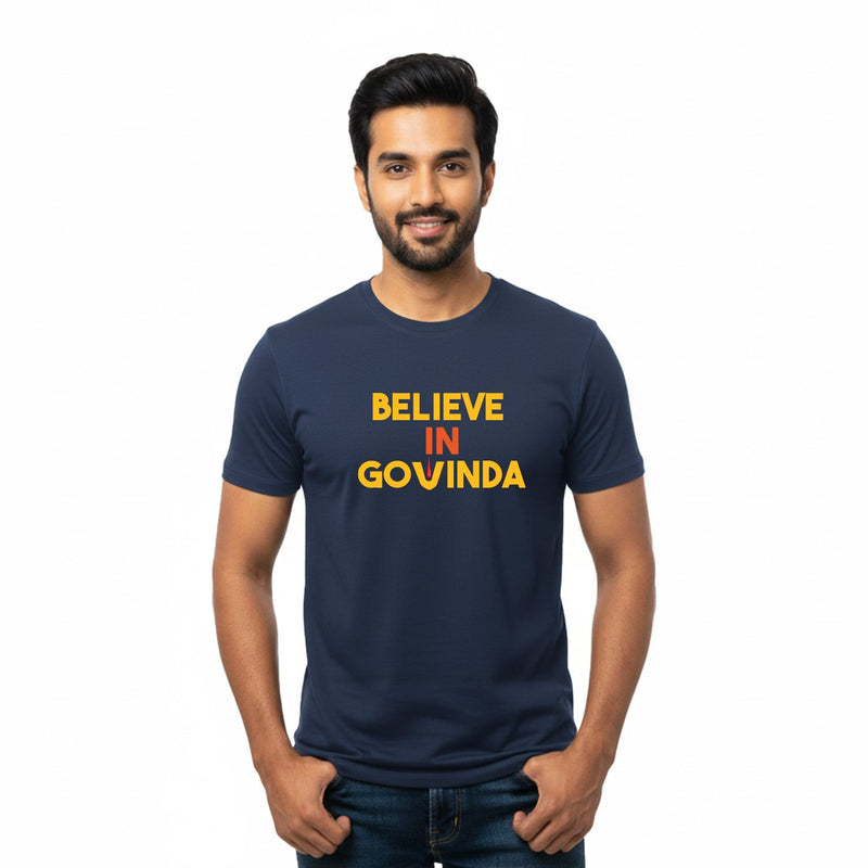 Men’s Graphic Print Round Neck T-Shirt-Tirupathi Balaji (170 GSM single jersey)