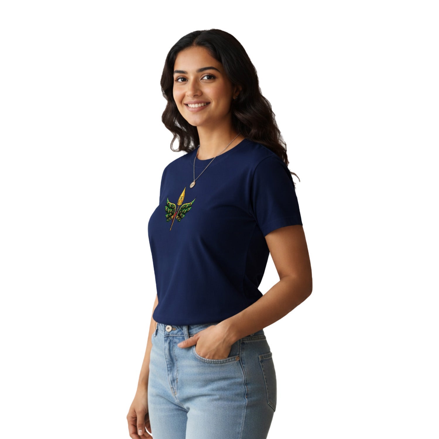 Women’s Graphic Print Round Neck T-Shirt- Murugan (170 GSM single jersey)